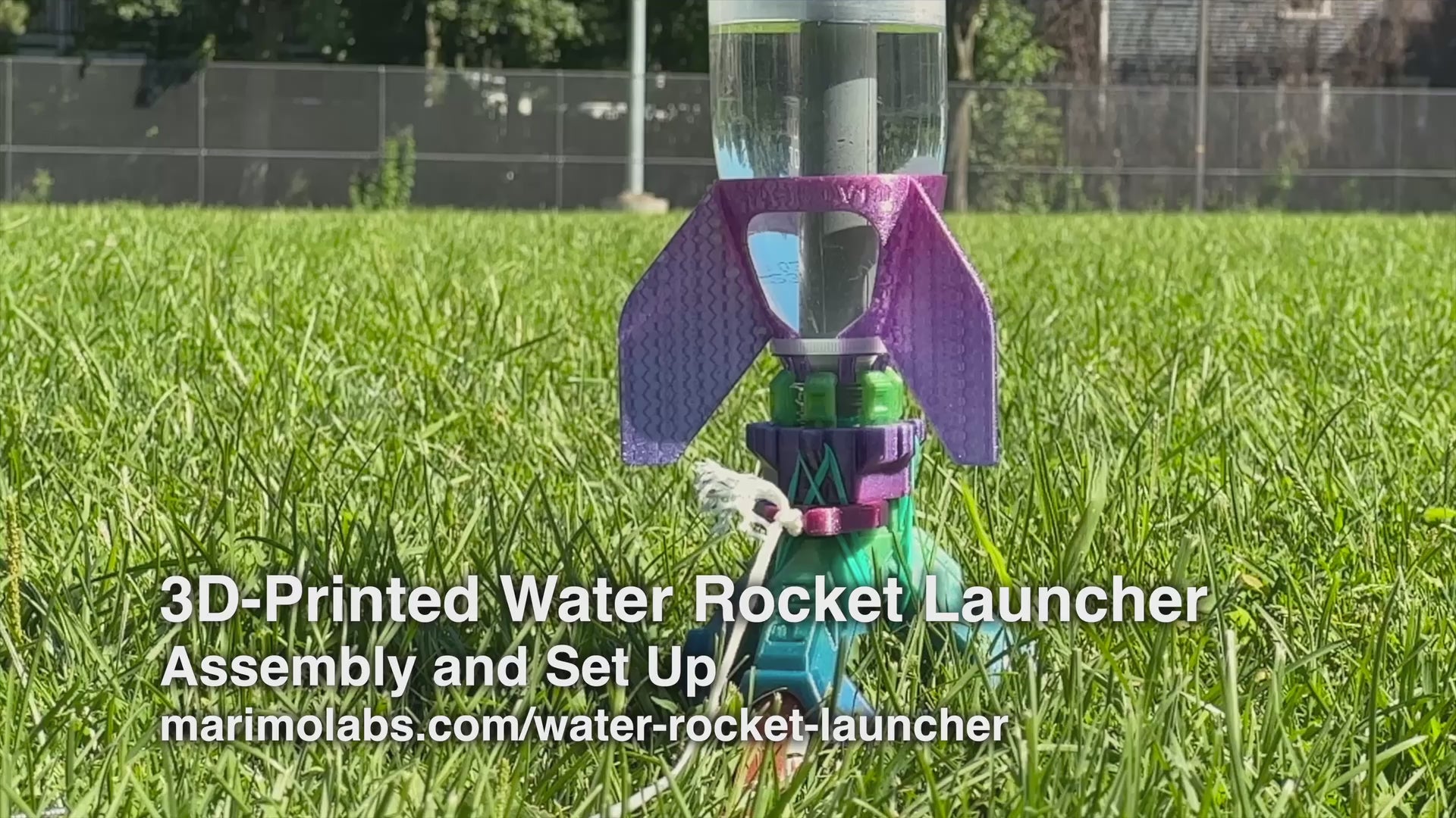 Load video: Video of assembly of Marimo Labs water rocket launcher